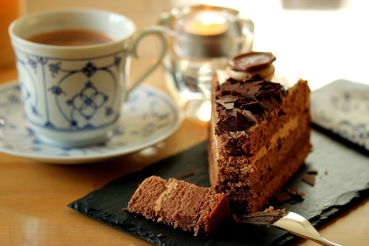 chocolate cake coffee