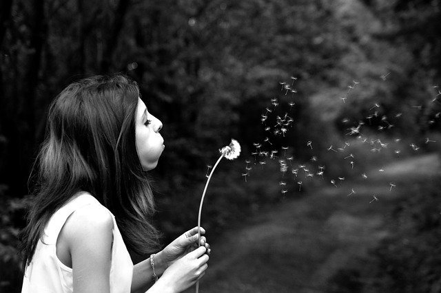 girl making wishes