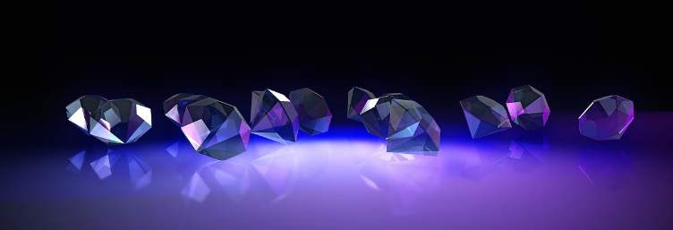 crystals diamonds