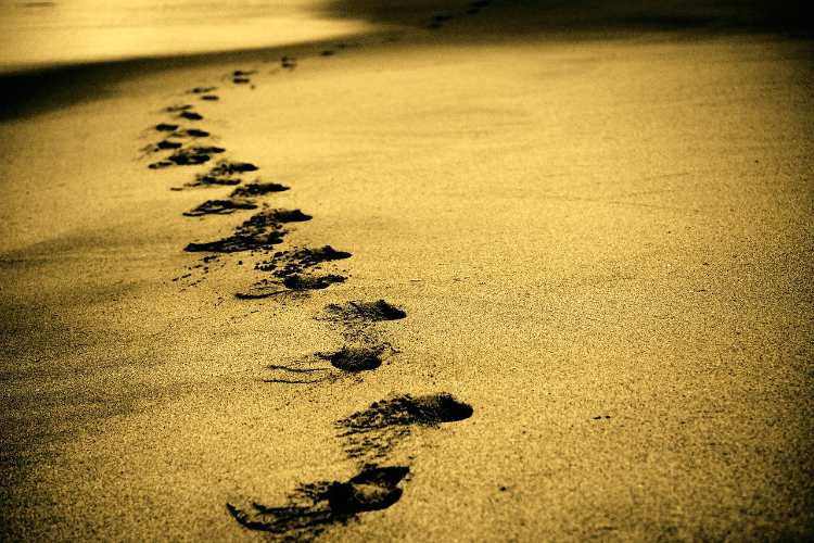 sand footprints