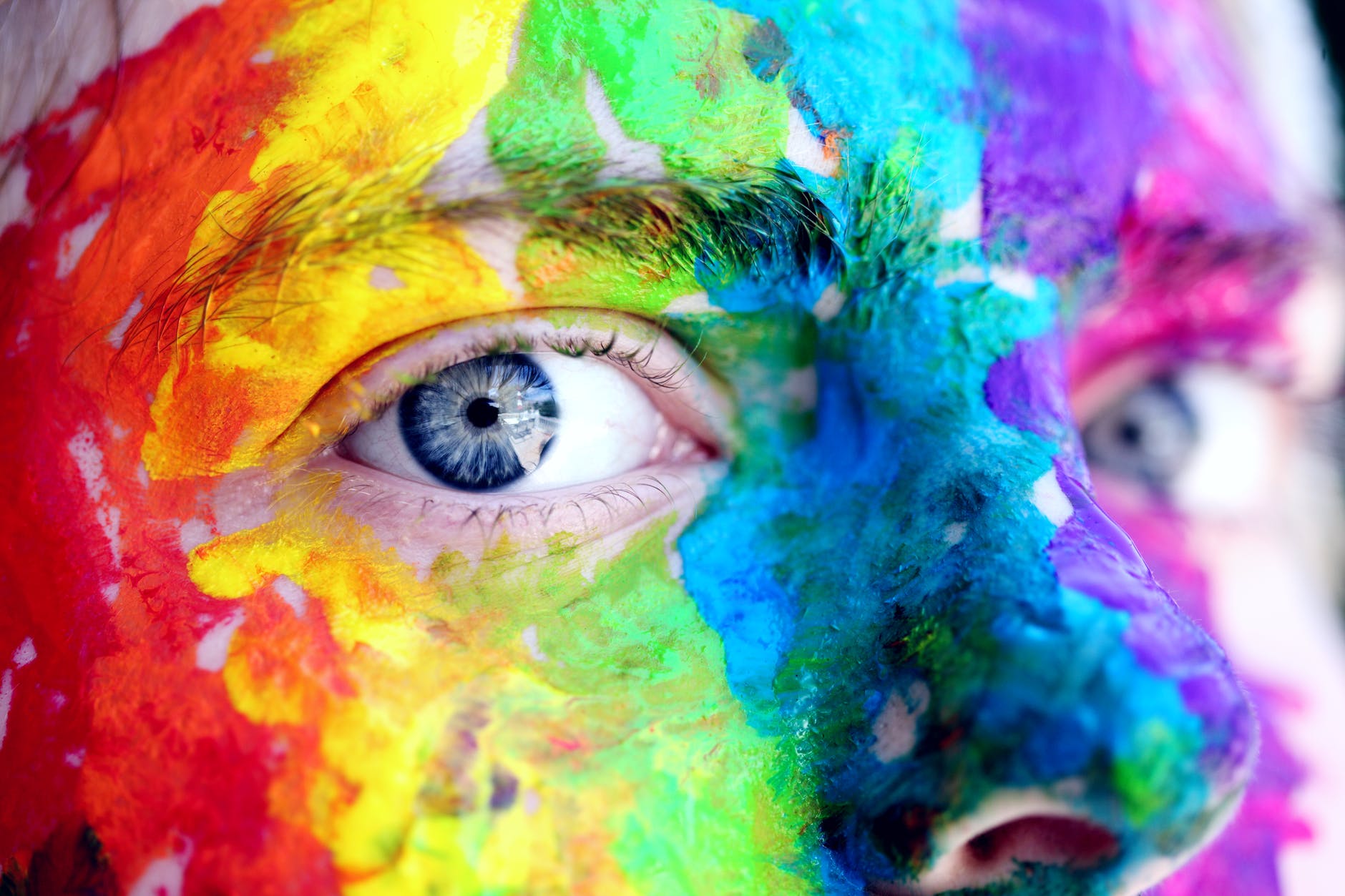 eyes rainbow face painting