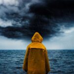 WOMAN IN STORM